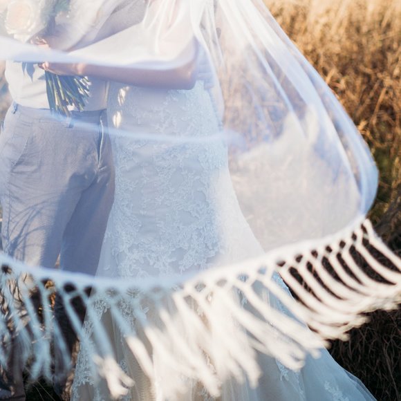 NEW Boho Soft Wedding Veil Ivory or White Bride Bridal Wedding Day - Picture 6 of 8